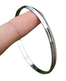 Chrome Plated Kara Lines  Design Sikh Singh Kaur Khalsa Kada Bracelet Bangle B16