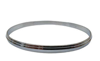 Chrome Plated Kara Lines  Design Sikh Singh Kaur Khalsa Kada Bracelet Bangle B16