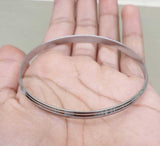 Chrome Plated Kara Lines  Design Sikh Singh Kaur Khalsa Kada Bracelet Bangle B16