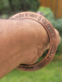 Sant bhindranwale kara gurmukhi kada antique copper colour sikh singh bangle E10