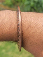 Sant bhindranwale kara gurmukhi kada antique copper colour sikh singh bangle E10