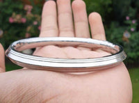 Stainless Steel Kara Sikh One Edge Kada Singh Kaur Khalsa Five Lines Bangle V32