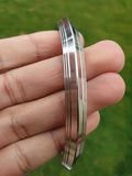 Stainless Steel Kara Sikh One Edge Kada Singh Kaur Khalsa Five Lines Bangle V32