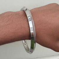 Stainless Steel Kara Sikh One Edge Kada Singh Kaur Khalsa Five Lines Bangle V32