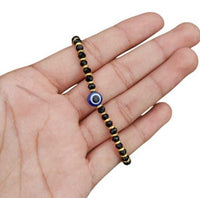 Nazar Shield Evil Eye Shani Protection Turkish Gold or Silver Tone Bracelet T7