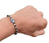 Nazar Shield Evil Eye Shani Protection Turkish Gold or Silver Tone Bracelet T7