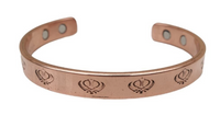 Magnet Copper Kara Khanda Engraved Sikh Kada Adjustable Bangle Hindu Tamba V33