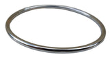 Chrome Plated Kara Round Smooth Bangle Sikh Bracelet Khalsa Singh Kaur Kada V35