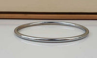 Chrome Plated Kara Round Smooth Bangle Sikh Bracelet Khalsa Singh Kaur Kada V35