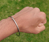 Stainless Steel Kara Silver Smooth Sikh Bracelet Singh Kaur Khalsa Bangle S9 NEW