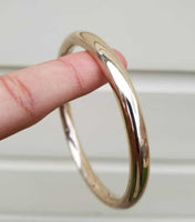 Brass Kara Stunning Chunky Round Smooth Sikh Kada Gold Tone Hindu Bangle T11 NEW