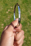 Stainless Steel Kara One Edge Traditional Sikh Bangle Singh Kaur Punjabi Kada F5