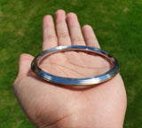 Stainless Steel Kara Sikh Bangle Brass Line Edged Bracelet Singh Khalsa Kada T13