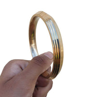 Sikh Brass Kara 22 Ct Gold Look Seven Lines Design Bangle Singh Khalsa Kada S20