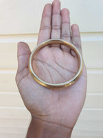 Sikh Brass Kara 22 Ct Gold Look Seven Lines Design Bangle Singh Khalsa Kada S20