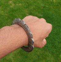 Sarbloh Chakri Kara Khalsa Mera Roop Hai Khaas Tooth Kada Sikh Singh Bangle S22