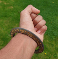 Sarbloh Chakri Kara Engraved Floral Design Punjabi Kada Sikh Singh Bangle S21