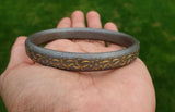 Sarbloh Iron Kara Smooth Round Engraved Sikh Kada Singh Kaur Khalsa Bangle S23