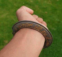 Sarbloh Chakri Kara Khalsa Mera Roop Hai Khaas Tooth Kada Sikh Singh Bangle S22