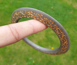 Sarbloh Chakri Kara Engraved Floral Design Punjabi Kada Sikh Singh Bangle S21