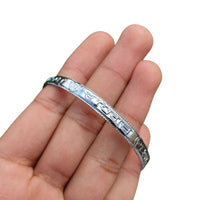 Chrome Plated Kara Satnam Waheguru Sikh Bangle Khalsa Smooth Singh Kaur Kada S24