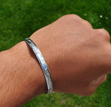 Chrome Plated Kara Satnam Waheguru Sikh Bangle Khalsa Smooth Singh Kaur Kada S24