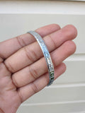 Chrome Plated Kara Satnam Waheguru Sikh Bangle Khalsa Smooth Singh Kaur Kada S24