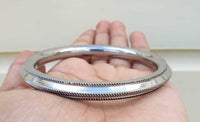 Stainless Steel Kara Sikh Bangle Brass Line Smooth Round Kada Singh Bracelet S27