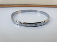 Chrome Plated Kara Satnam Waheguru Sikh Bangle Khalsa Smooth Singh Kaur Kada S24