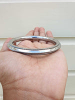 Stainless Steel Kara Sikh Bangle 3 Lines Ridged Edge Kada Singh Bracelet S26 NEW