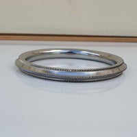 Stainless Steel Kara Sikh Bangle 3 Lines Ridged Edge Kada Singh Bracelet S26 NEW