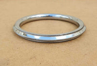 Stainless Steel Kara Sikh Bangle Brass Line Smooth Round Kada Singh Bracelet S27