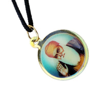 Sikh Guru Nanak Ji Baba Vadbhag Singh Round Pendant Black Evil Shield Thread MM1