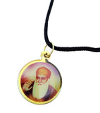 Sikh Guru Nanak Ji Baba Vadbhag Singh Round Pendant Black Evil Shield Thread MM1