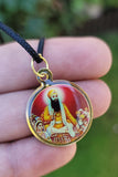 Sikh Guru Nanak Ji Baba Vadbhag Singh Round Pendant Black Evil Shield Thread MM1