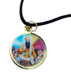 Sikh Guru Nanak Ji Baba Vadbhag Singh Round Pendant Black Evil Shield Thread MM1