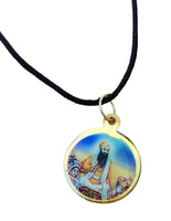 Sikh Guru Nanak Ji Baba Vadbhag Singh Round Pendant Black Evil Shield Thread MM1