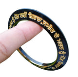 Sant Bhindranwale Kara Gurmukhi Kada Gold Black Alloy Sikh Singh Bangle L21 NEW