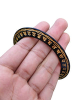 Sant Bhindranwale Kara Gurmukhi Kada Gold Black Alloy Sikh Singh Bangle L21 NEW