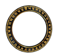 Sant Bhindranwale Kara Gurmukhi Kada Gold Black Alloy Sikh Singh Bangle L21 NEW