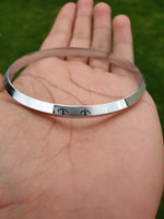 Sikh Khanda Kara Laser Engraved Silver Plated Bangle Singh Khalsa Kada CC33 NEW