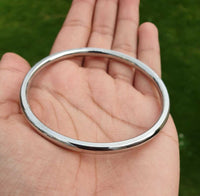 Stainless Steel Kara Smooth Round Sikh Bracelet Singh Kaur Khalsa Bangle DD22