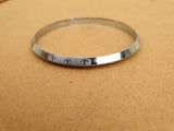 Sikh Khanda Kara Laser Engraved Silver Plated Bangle Singh Khalsa Kada CC33 NEW