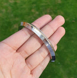 Stainless Steel Kara Brass Line Edged Sikh Bangle Singh Kaur Khalsa Kada EE13