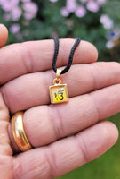 Ek Onkar Pendant Tiny Sikh Locket Punjabi Singh Gold Plated Amulet thread LL33