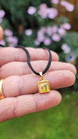 Ek Onkar Pendant Tiny Sikh Locket Punjabi Singh Gold Plated Amulet thread LL33