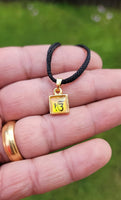 Ek Onkar Pendant Tiny Sikh Locket Punjabi Singh Gold Plated Amulet thread LL33