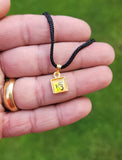 Ek Onkar Pendant Tiny Sikh Locket Punjabi Singh Gold Plated Amulet thread LL33