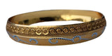 Designer kara Two Tone Bracelet Silver Gold Plated Sikh Kada Khalsa Bangle DD28