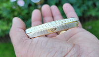 Khanda kara two tone silver gold plated kada sikh singh kaur khalsa bangle u